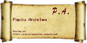 Papiu Anzelma névjegykártya